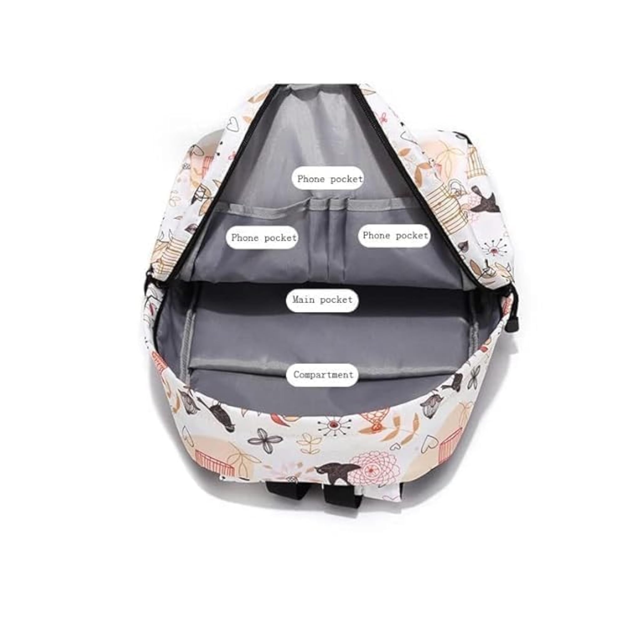 Girls & Women's Lightweight Shoulder Strap Backpack