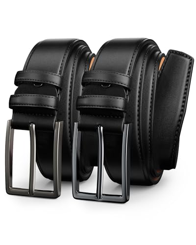 Image of Mens Dress Belt,Mens Leather Belts for Jeans, Belt 1.38 inch Width