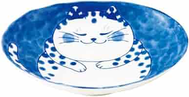 【エトねこ】肺皿 Amazon | ねこちぐら ブチ 19.5×16cm 60楕円深皿 | KITCHEN MART