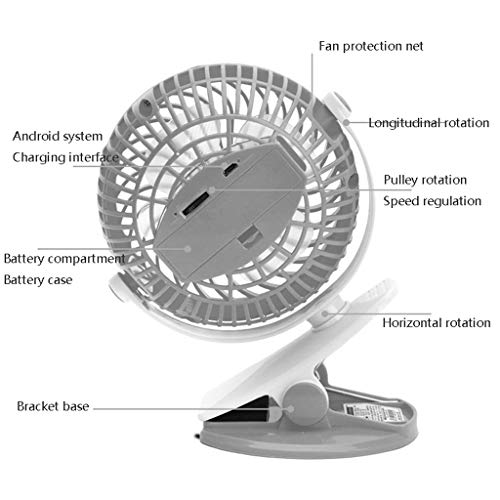 Ventilador de pie mini y portátil 3 en 1 recargable ZYFSHA 4