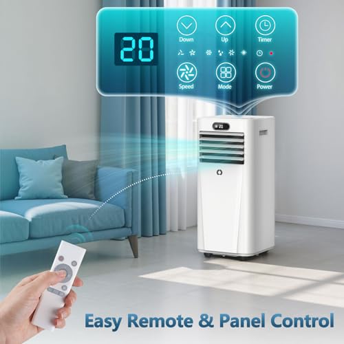 Portable Air Conditioners,10,000 BTU 3-in-1 Portable AC unit for Rooms up to 450 Sq. Ft, Featuring 24H Timer, Smart Sleep Mode, Window Kits Included, Perfect for Bedrooms, Kitchens, and Apartments - Image 2