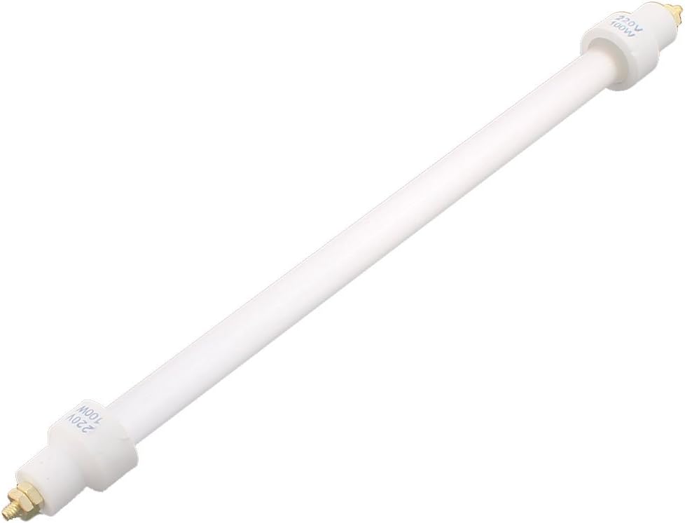 IIVVERR AC 220V 100W Quartz Heater Tube Infrared Heating Disinfection Pipe 24cm(AC 220V 100W Tubo calentador de cuarzo Elemento de calefacción por infrarrojos Tubo de desinfección 24 cm
