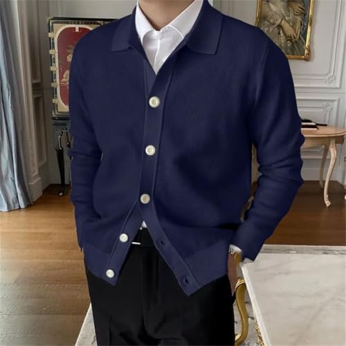 Mens Cardigan Sweater Long Sleeve Button Down Casual Collared Slim Fit Knit Cardigan Sweater4
