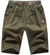 ZOXOZ Mens Gym Shorts Casual Sports Joggers Shorts Zip Pockets