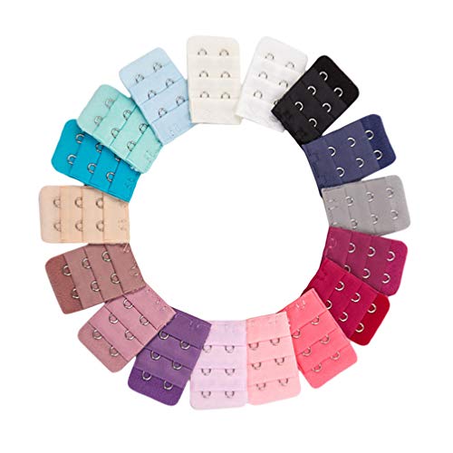 10 extensores de sutiã feminino da Pretyzoom, 10 peças, 3 fileiras de 2 botões, fivelas de extensão