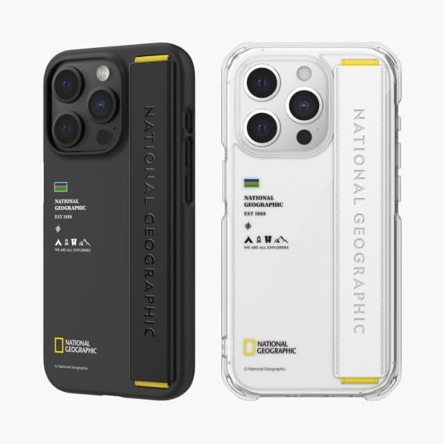 Image of National Geographic Strap Case PC for iPhone 15 Pro Max Back Cover Case (White)
