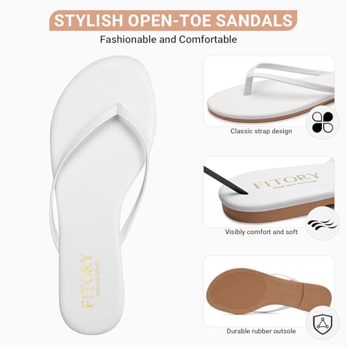 Image of FITORY Womens Flip Flops Fashion Casual Thong Walking Slide Summer Sandals
