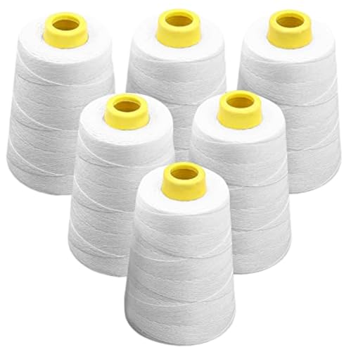 Hilo para máquina de coser industrial, 6 rollos resistentes miniatura 1