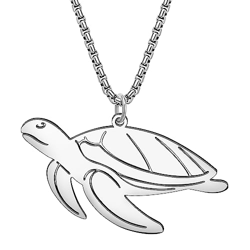 Collier méduse en acier inoxydable et pendentifs mer pour femme