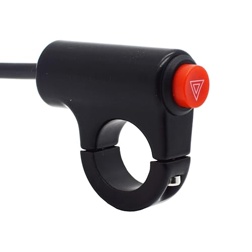 Interruptor de luz de advertencia de montaje de barra de manillar de motocicleta de 78 "Interruptores de manillar de encendido y apagado con botón