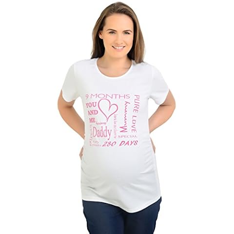 Elizabeth Brown Maternity Women's Love Your Bump Maternity T-Shirt White (14-16) Cover