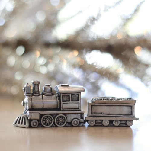 Décoration de table de Noël de style vintage train express étain