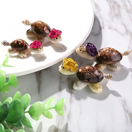 Image of 3NH 10Pc Model Craft Fairy Garden Figurines Portative Decorative Mini Turtle for Gift Fish Tank Decoration (Random Color)