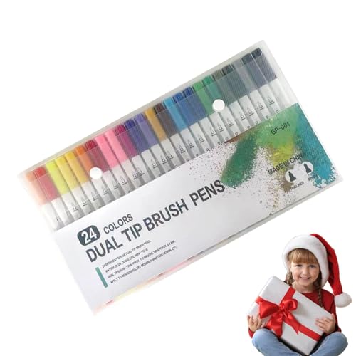 Samuliy Rotuladores de pintura de acuarela, marcadores de pincel de acuarela de doble extremo, marcadores portátiles a base de agua para pintar y dibujar