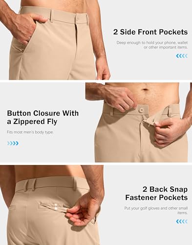 Image of G Gradual Mens Golf Pants Stretch Dress Casual Pants 30 inch /32 inch /34 inch Lightweight Work Travel Slacks for Men with 4 Pockets