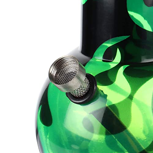 Image of Green 16 inch Acrylic Bong Smoking Bongs Hookah.(Green Fire, 40CM)