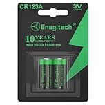 Enegitech CR123A 3V Lithium Battery, CR17345 123 3 Volt Disposable Battery for Smoke Alarm, Motion Sensor, Security Alarm Sensor, Camera Non-Rechargeable (CR123A 2 Pack)