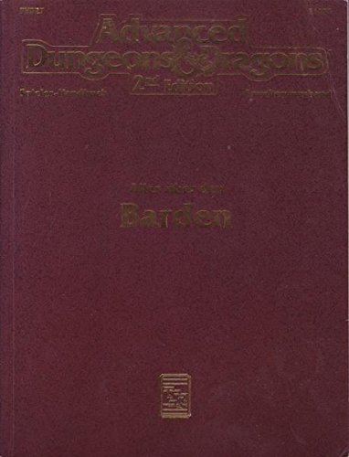 Advanced Dungeons & Dragons 2nd Edition Alles über den Barden Spieler-Handbuch Erweiterungsband