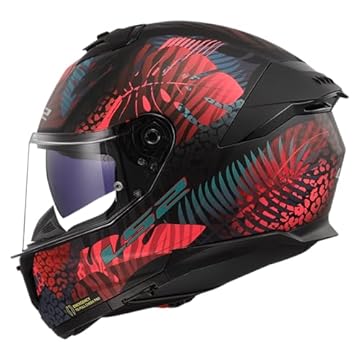 Capacete Ls2 FF808 Stream II Jungle - Preto Rosa Azul - 60/L