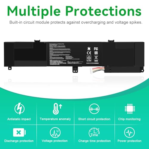 Image of ASUNCELL C31N1517 Laptop Battery Compatible with ASUS VivoBook Flip Q304 Q304U Q304UA Q304UAK Q304UJ Q303UA Q304UAKP TP301 TP301U TP301UA TP301UJ 0B200-01840000 0B200-01840100 11.55V 55Wh