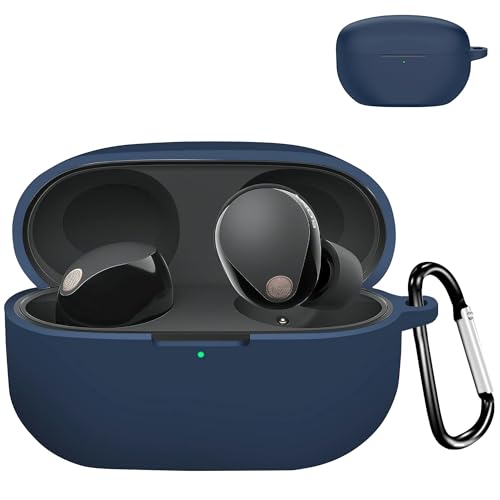 WF-1000XM5 ��p�P�[�X �_�炩�ȃV���J�Q�� �J�o�[ Sony WF-1000XM5 �Ή� �y�� �P�[�X �S�ʕی� �ϏՌ��ی� �����h�~ �A�N�Z�T���[ �L�[�`�F�[���t�� (�l�C�r�[)