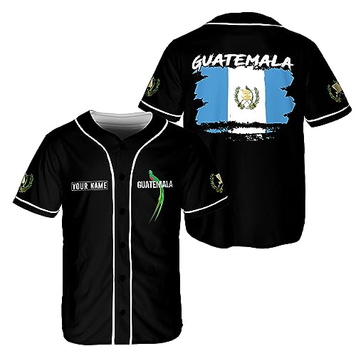 Personalized Name Guatemala Baseball Jersey Shirt Guatemalan Pride 3D Shirts Gift for Men Women, Guatemala Jersey miniatura 1