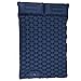 shenruifa Double Inflatable Camping Sleeping Pads with Pillow Ergonomic Nylon Camping Mat for Outdoor
