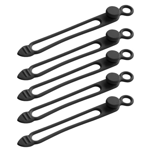 TENOC Silicone Cable Ties 5 Pack Reusable Organizer