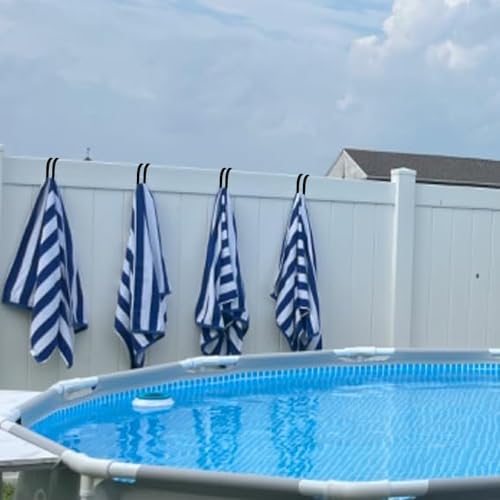 Pmsanzay 2 Pcs Adjustable Fence Hooks for Pool Equipment- Heavy Duty Poolside Pool Hanger for Pool Poles, Hose, Pool Skimmer,Pool Beach Towels, Pool Brush - No Installation Tools Required by Pmsanzay - Used condition - Image 6
