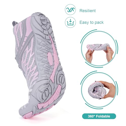 Image of Hike Barefoot Shoes, Pro Barefoot Shoes Women Men Footwear, Athletic Hiking Minimalist Water Shoe Breathable Quick Dry Zero Drop Trail Running Shoe with Non-Slip Sole & Wide Toe Box