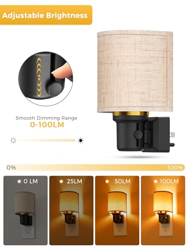 Image of L LOHAS LED Amber Night Lights Plug into Wall, Plug in Night Light Dimmable