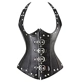 Mit viel Liebe zum Detail und sehr aufwendig verarbeitet ist diese Corsage. Schnallen und Reißverschluss auf der Vorderseite, Schnur auf der Rückseite. Steampunk-stil.