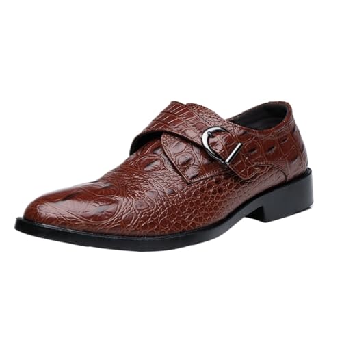 Dress Shoes for Men Classic Fish Print Men's Loafers Designer Dress Shoes for Christmas Parties