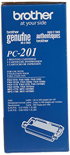 Brother Pc-201 Ink Cartridge - Black - Retail Packaging #TOP2