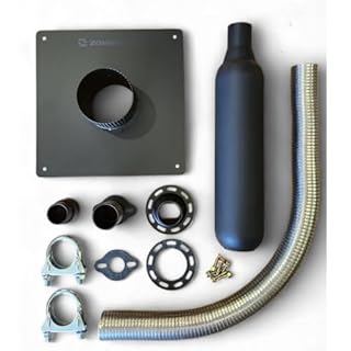 Zombiebox Portable Generator Exhaust Extension Silencer Kit | Exhaust Extension System | 3 Adapters Included | Reduced Noise | High Efficiency | Compatible with ALL Portable & Backup Generators