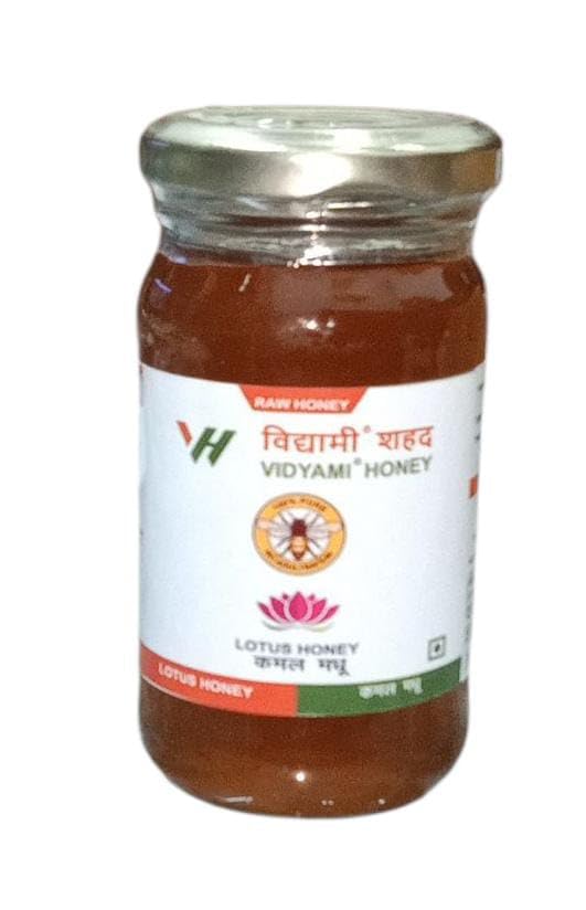 VIDYAMI Natural Lotus RAW Honey 100% Organic (GLASS BOTTLE) 250 GRAM-image-22