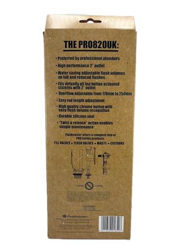 Fluidmaster PRO820UK Mechanical Dual Flush Valve, Universal Cistern Fit, Water-Saving Eco Flush, Easy DIY Installation - Image 4