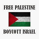 Free Palestine Againts Racism Zionists Anti Israel Boycott Sticker Decal Vinyl - Peel and Stick to Any Smooth Surface