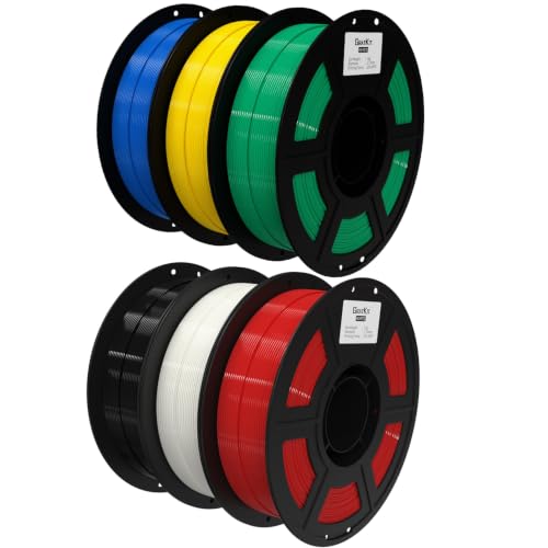 GratKit PETG 1kg - Blue, Yellow, Green, Black, White, Red (6-pack)