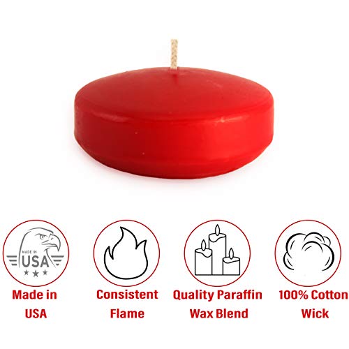 Candlenscent Unscented Floating Candles | 3 Inch - Fits In 3 Inch Vase And Above | Red | Floats On Water | Pack Of 3 #TOP1