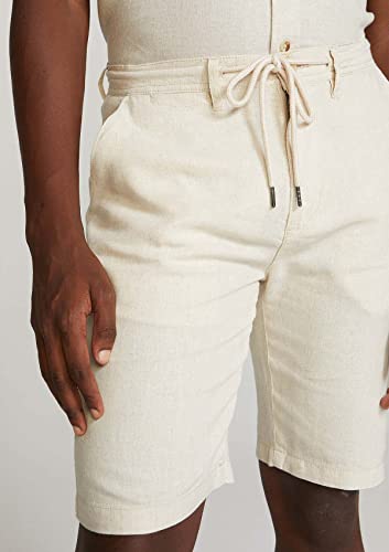 Bermuda Básica Masculina Chino Em Linho - Bege 042