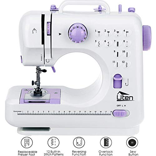AGM Portable Sewing Machine, 12 Stitches 2 Speed Heavy Duty Sew Machine, Handheld Quilting...