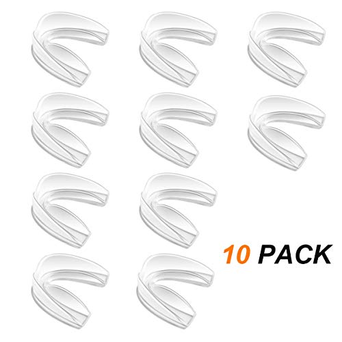 Coolrunner Mouth Guard Sports, 10 Pack Athletic Mouth Guards, Professional Moldable Youth Mouthguard