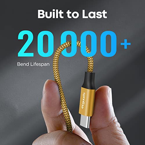 etguuds USB to USB C Cable 1ft, 2-Pack USB A to Type C Charger Cord Fast Charging for Samsung Galaxy A17 A16 A15 A26 A36 A56, S25 S24 S23 S22 S21 S20 S10 Note 20, for iPhone 17 16 15, Moto, Gold
