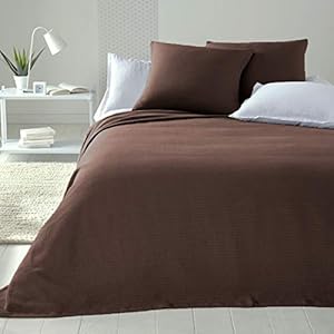 Byour3 – Tagesdecke Baumwolle Gemischte für Doppelbett Einzelbett Queen Size Frühling Sommer Möbelstoff Allzweckabdeckung Sofabezug Granfoulard Decke (Kaffee, Einzellbett)