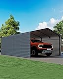 Heavy Duty Metal Carport, 12x20FT Outdoor Carport Canopy with Galvanized Steel...