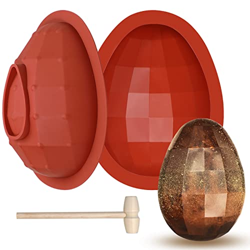 Moule silicone œuf de Pâques diamant 3D Webake grand format avec marteau - 2