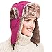 MELIFLUOS DESIGNED IN SPAIN Trapper Bomber Hat for Men and Women Russian Warm Fur for Ski Winter Hunting (Magenta)