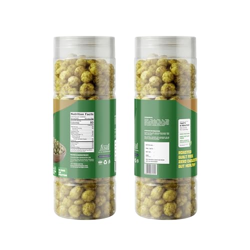 Image of MAKHANA NATION Roasted Flavoured Makhana Combo - 360g | Mint Masti, Peri Peri, Salt & Pepper and Tangy Cheese | Crunchy Fox Nuts Snack | High Protein, Low Calorie | Gluten Free & Ready to Eat | (90g x 4 Packs)