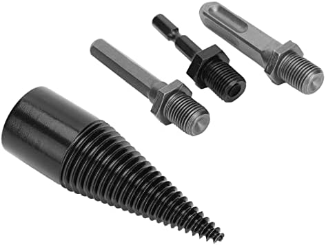 32mm Hex Shank Firewood Splitter Drill Bit Wood Log Splitting Screw Cone for Woodworking Power Tool Wood Splitting Machine Attachment